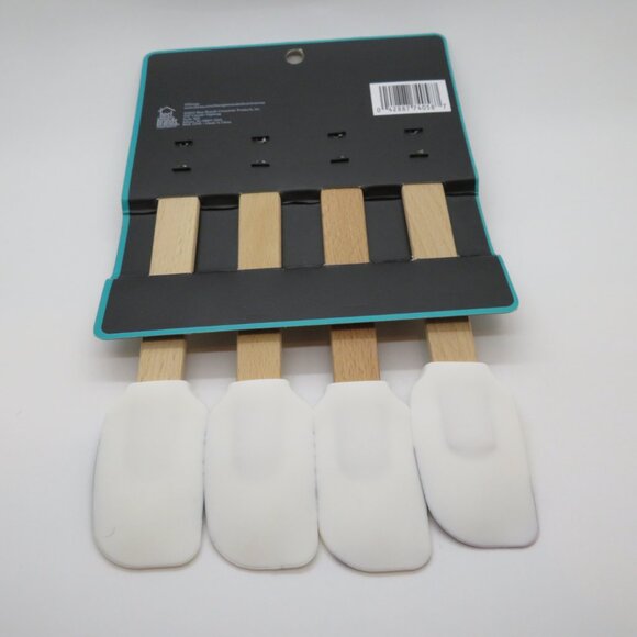 Silicone Spatula Nightmare Before Christmas 4 Pack Set Short Wood Handle New - Picture 8 of 12